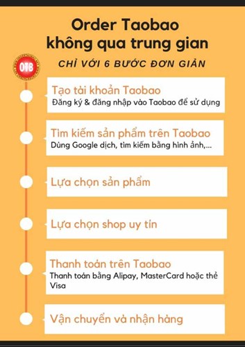 Quy trình order Taobao không qua trung gian với 6 bước đơn giản