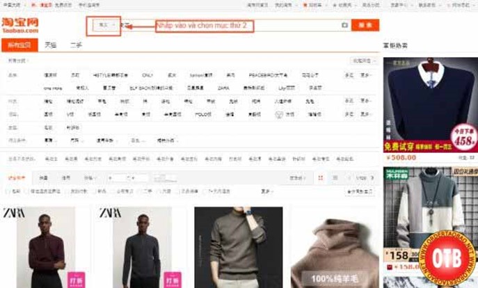 cach tim hang tren taobao