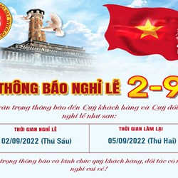 THÔNG BÁO NGHỈ LỄ QUỐC KHÁNH 2/9 THÔNG BÁO NGHỈ LỄ QUỐC KHÁNH 2/9