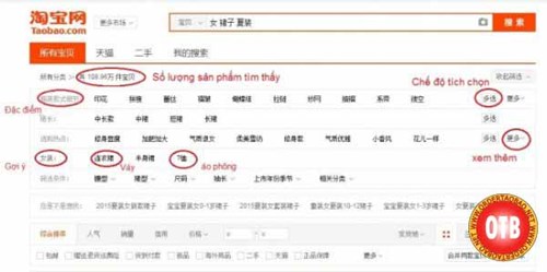 Lọc sản phẩm theo các thông tin