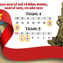 Thông Báo lịch nghỉ giỗ tổ Hùng Vương, 30/04 và 01/05/2023 Thông Báo lịch nghỉ giỗ tổ Hùng Vương, 30/04 và 01/05/2023