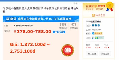 Đừng bao giờ bỏ qua đánh giá shop tại bên phải nhé!